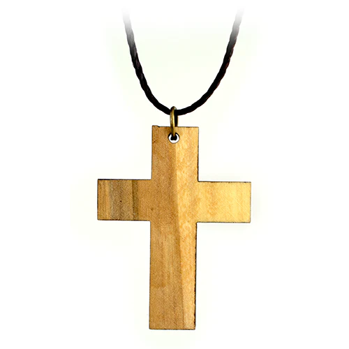 Olive Wood Cutout Necklace