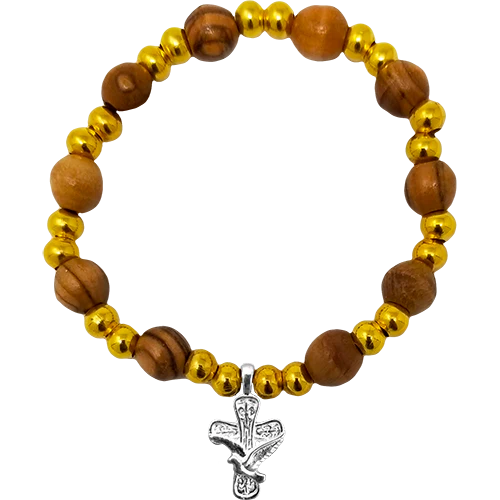 Olive Wood Stretch Bracelet