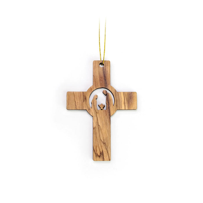 2D Christmas Cross Nativity Mary, Joseph and Jesus