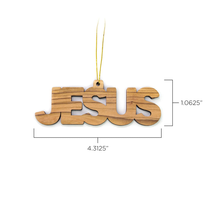Olive Wood Bethlehem 2D Christmas Ornament – Jesus