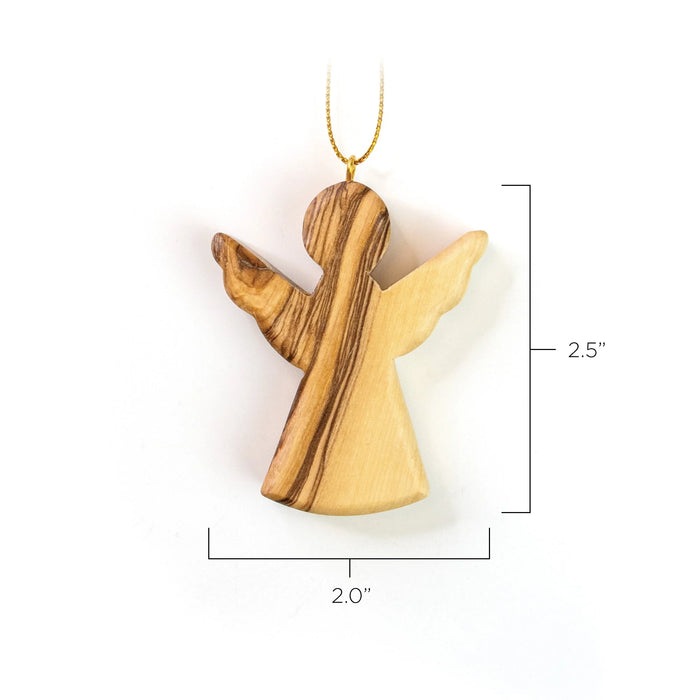 Olive Wood Bethlehem Comfort Angel Ornament