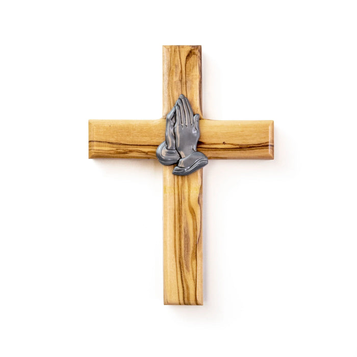 5" Wall Cross Praying Hands Wall Cross