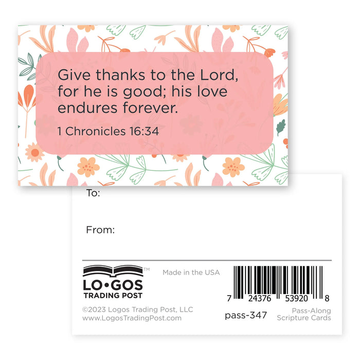 PIO Give thanks to the Lord, 1 Chronicles 16:34