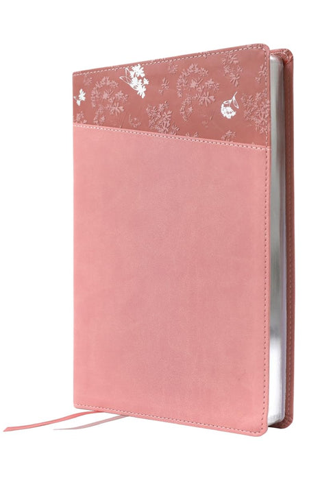 NIV, Thinline Bible, Large Print, Leathersoft, Pink, Red Letter, Comfort Print