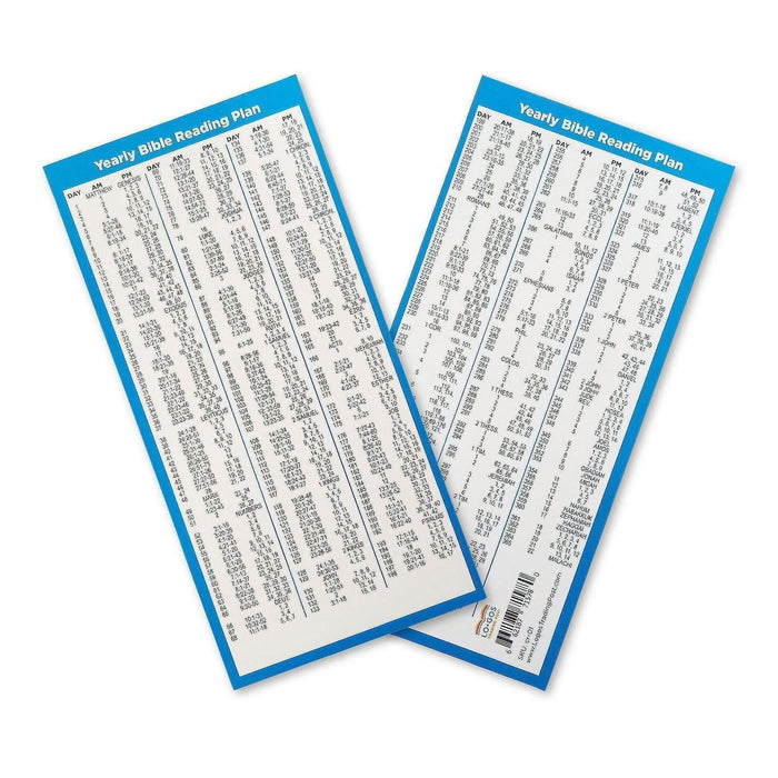 Bible Reading Plan Laminated Card