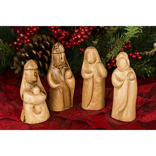Faceless Olive Wood Nativity Statue set - 12 piece