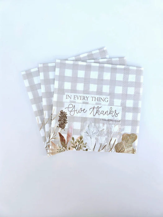 Give Thanks Paper Napkins | 20 ct Scripture Napkins