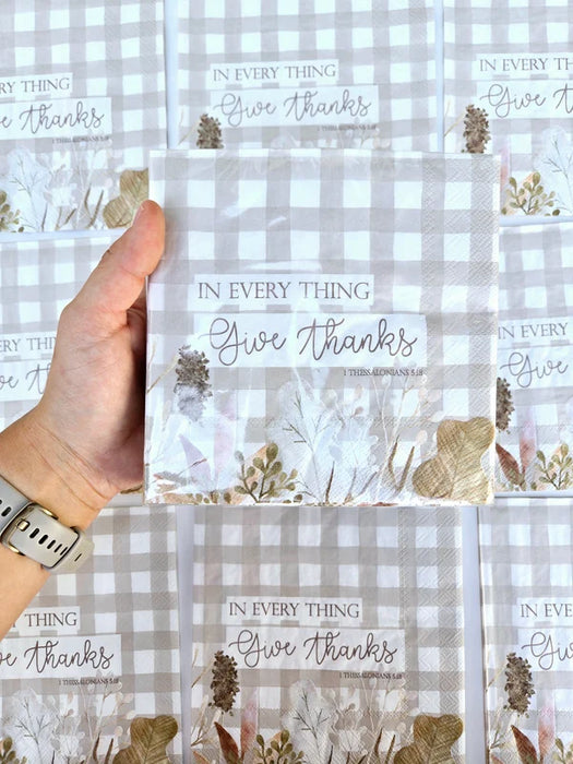 Give Thanks Paper Napkins | 20 ct Scripture Napkins