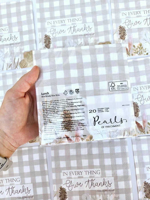 Give Thanks Paper Napkins | 20 ct Scripture Napkins