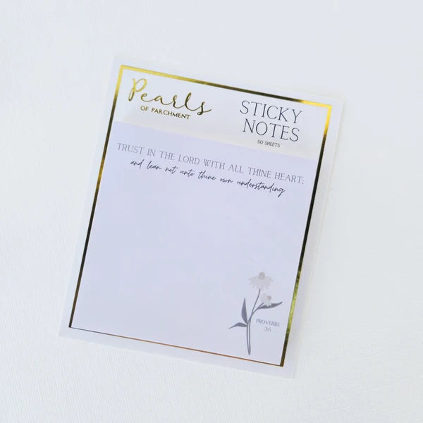 Trust In The Lord Sticky Notes | Proverbs 3:5 50c