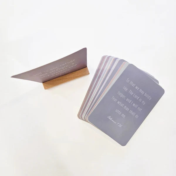Bible Verse Cards | KJV Pastel 30ct Wooden Stand