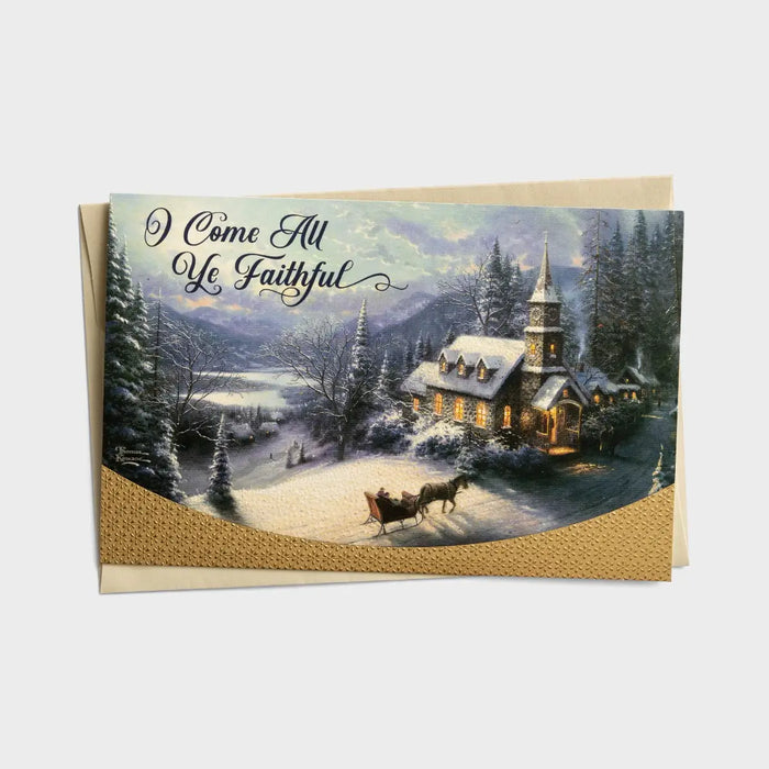 Thomas Kinkade - O Come All Ye Faithful - 18 Christmas Boxed Cards and Envelopes, NCV