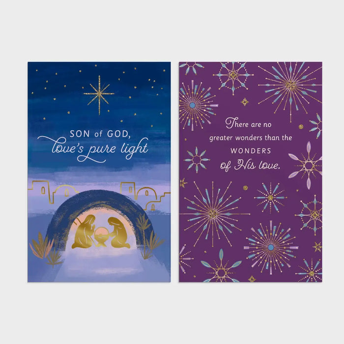 Wonders of His Love - 18 Assorted Christmas Boxed Cards and Envelopes