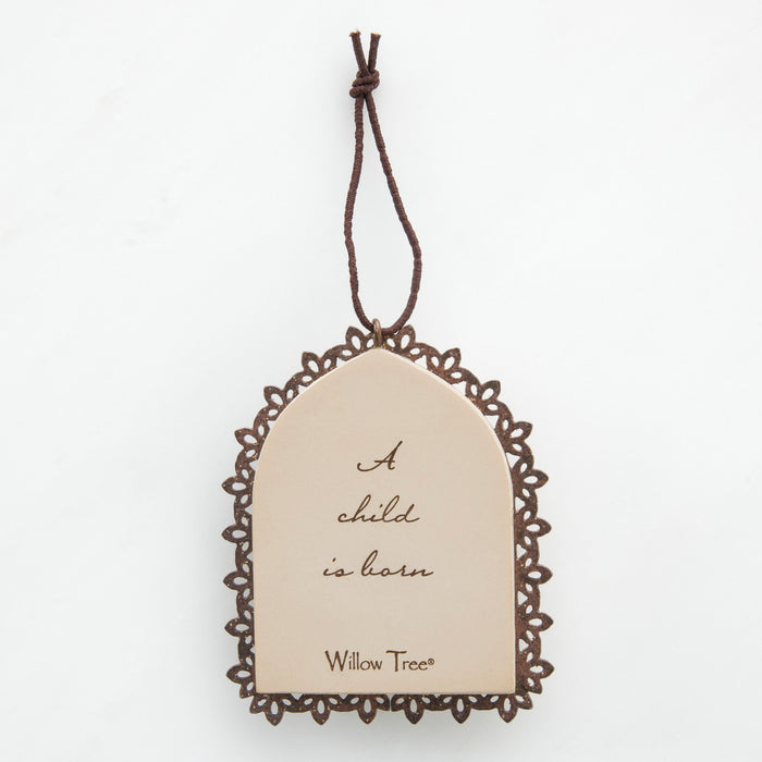 Holy Family Metal-Edged Willow Tree Ornament