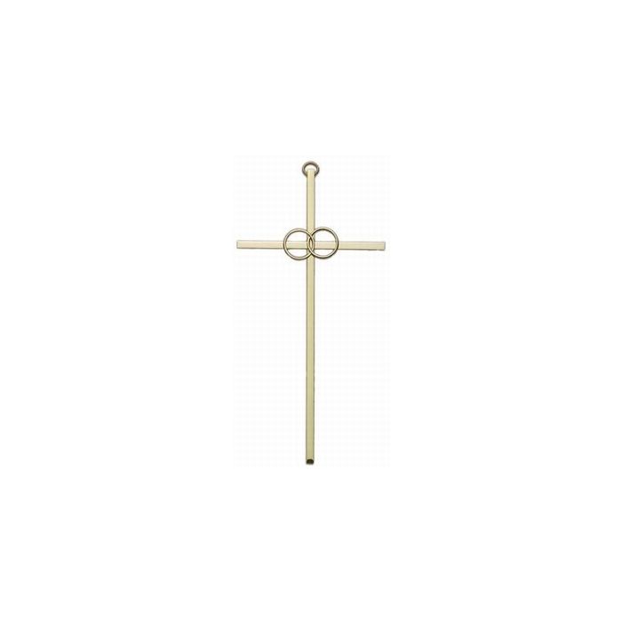 8" BRASS GOLD MARRIAGE CROSS