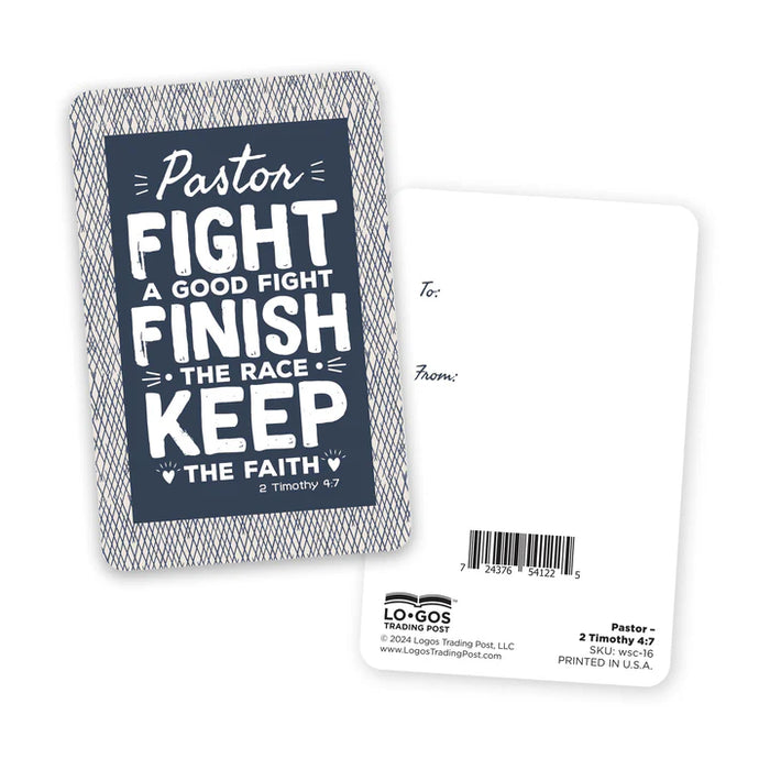 Wallet Scripture Card, Pastor- 2 Timothy 4:7