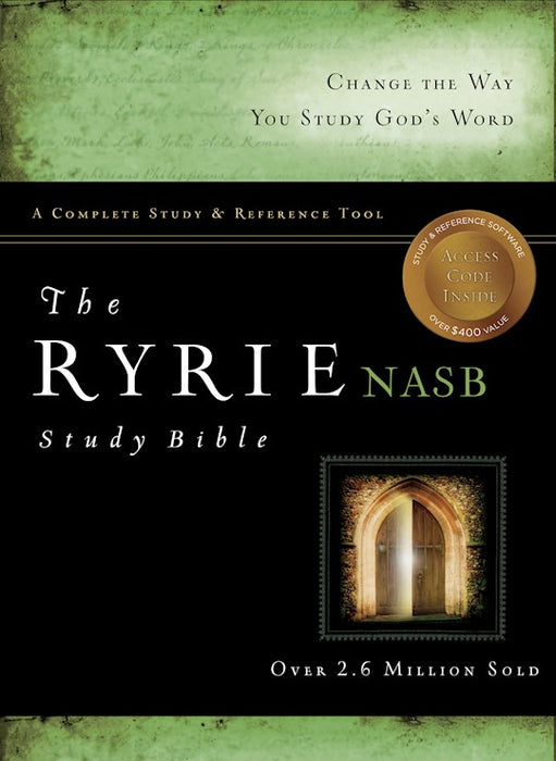 NASB Ryrie Study Bible Black Bonded Leather Indexed