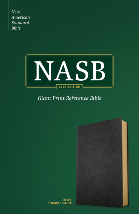 NASB 2020 Giant Print Reference Bible, Black Genuine Leather