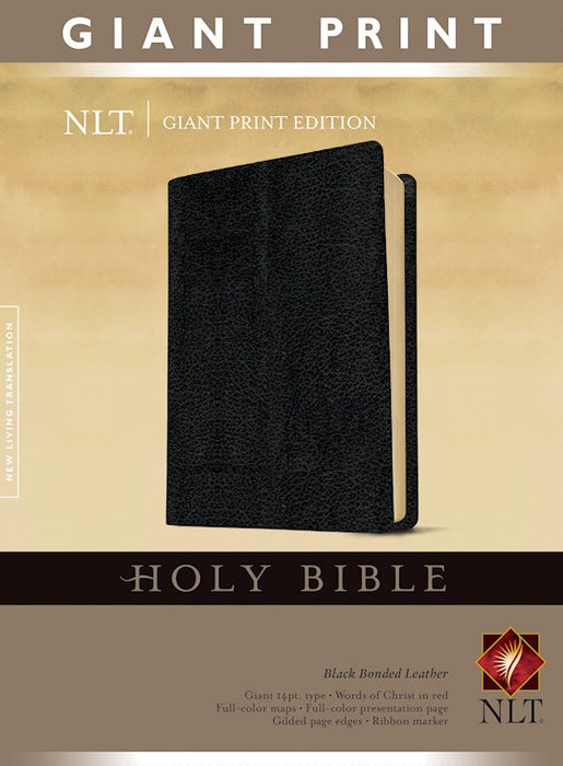 NLT Giant Print Bible - Black Bonded Leather