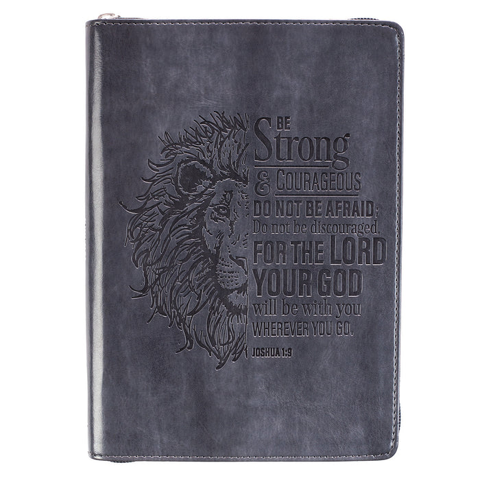 Lion Face Be Strong And Courageous Journal