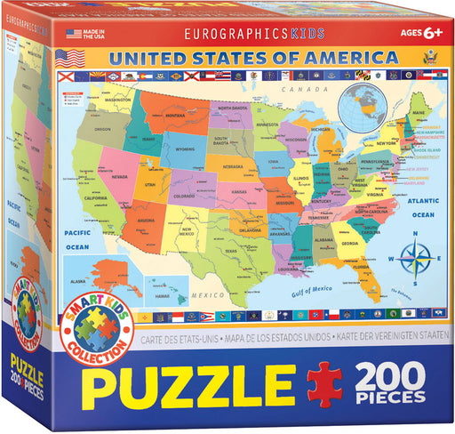 Map Of The US 200 Piece Puzzle