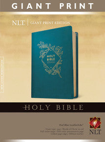 NLT Giant Print Bible - Blue Teal Leatherlike